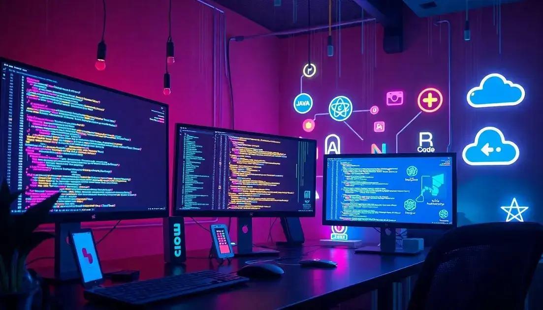 principais linguagens e tecnologias usadas no desenvolvimento